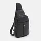 Сумка-слинг мужская кожаная Ricco Grande K16555bl-black