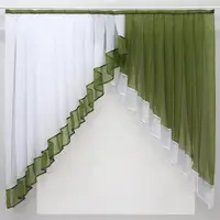 Кухонный комплект на карниз 1,5м. Цвет оливковый с белым. Код 023к