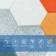 Панель стеновая 3D 680х680х4мм Мозаика оранжевая SW-00002013