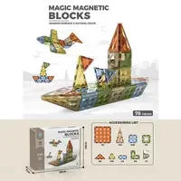 Конструктор магнітний Magic Magnetic Blocks, 78 деталей, інструкція. Multicolor (156198)