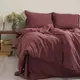 Полуторное Турецкое Постельное Белье Limasso Stonewashed Ranforce Raspberry Вареный Хлопок 160х220см