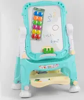 Мольберт детский Artist Drawing Board двусторонний, мел, маркеры, магниты. Blue (93782)