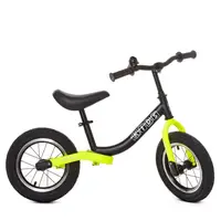 Беговел детский Profi Kids М 5460A-8 Черно-салатовый, 12 дюймов