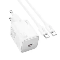 Адаптер сетевой Hoco Mighty single port charger N40 (Type-C to Type-C set) |1Type-C, 20W/3A, PD/QC|