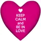 Подушка сердце XXL Keep calm and be in love 57x57 см (6PS_15L008)