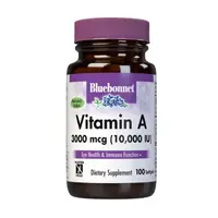 Витамины и минералы Bluebonnet Vitamin A 10000 IU, 100 капсул