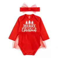 Боди платье с фатиновой юбкой Merry Christmas футер