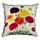 Подушка с мешковины Яркие разноцветные цветы 45x45 см (45PHB_FLORA005)