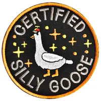 Шеврон нашивка Certified Silly Goose 7,6 см вышитый патч на липучке, для тактического рюкзака, жилета, шлейки