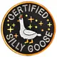Шеврон нашивка Certified Silly Goose 7,6 см вышитый патч на липучке, для тактического рюкзака, жилета, шлейки