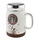 Чашка керамическая кружка Starbucks SH 025-1 бело-коричневая