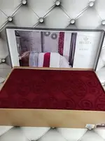 Hanzade bordo велюровая простыня 200х220см. Brlizza Турция