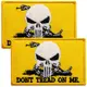 Набор шевронов 2 шт с липучкой Змея Череп карателя, Don't Tread On Me, Punisher, желтый вышитый патч шеврон