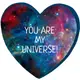 Подушка сердце 3D You are my universe! 40х40х7,5 см (3DPS_15L080)