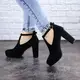 Туфли женские на каблуке Fashion Jaime 2047 37 размер 24 см Черный