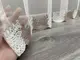 Готовая тюль (3х2,7м.) "Грек-сетка" с вышивкой. Цвет молочный с какао. Код 1466т 42-0330