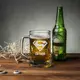 Кружка для пива "Супермен" с ручкой персонализированная, Деревянная подарочная коробка с гравировкой