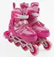 Роликовые коньки 403-L Best Roller колеса PVC светящиеся. Pink (размер 39-43) (173856)