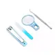 Маникюрный набор Lesko Nail Clippers C-01 Книпсер, Пилочка, Кюретка, Лупа для маникюра