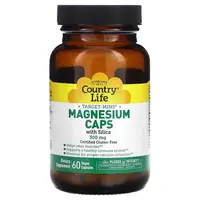 Витамины и минералы Country Life Target-Mins Magnesium Caps with Silica 300 mg, 60 вегакапсул
