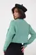 В'язаний укорочений джемпер oversize - м'ятний цвет, S
