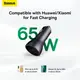 Адаптер автомобильный  Baseus Golden Contactor Pro Triple Fast Charger Car Charger |1USB/2Type-c, PD/QC, 65W/3A|
