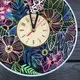 Деревянные настенные часы с УФ-печатью «Летние цветы»
