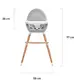 Стульчик для кормления 2 в 1 Kinderkraft Fini Gray (KKKFINIGRY0000)