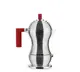 Гейзерная кофеварка 150 мл Alessi Pulcina на 3 чашки красная