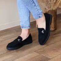 Лоферы женские Fashion Lot 3163 36 размер 23,5 см Черный