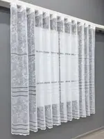 Тюль жаккард Арка на кухню, цвет белый 1602т