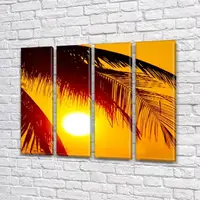 Модульные картины для спальни, на Холсте нат., 90x110 см, (90x25-4)