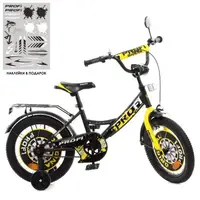 Велосипед детский двухколесный PROF1 Original 
boy 16д. (Y1643) черно-желтый