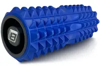 Массажный ролик EasyFit Grid Roller 33 см v.1.2 с заглушками с двух сторон (синий)