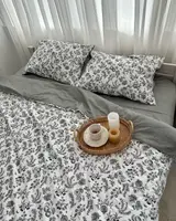 Постельное белье евро Dushka Home Сатин 20430 200х220 см