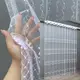 Тюль фатин с вышивкой. Цвет холодный белый. Код 1731т