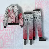 Костюм спортивный худи и брюки с 3D принтом Аниме 18+ 29240 3XL
