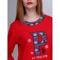 Домашній одяг U.S. Polo Assn - Піжама жіноча (довжин.рукав) 15521 червона, L