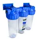 Фільтр для очищення води потрійний SANTAN Triple Arctic 3PS, 1", корпус, кріплення, ключ, без картриджа