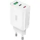 Сетевое зарядное устройство XO L101 PD + QC3.0 1USB/2Type-C/20W зарядный блочок для телефона Белый