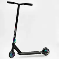 Самокат трюковый Best Scooter "Hop Pro" HIC-система, пеги, алюминиевый диск и дека, колёса PU. Black (115637)