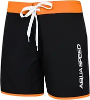 Плавки-шорти для хлопців Aqua Speed EVAN JUNIOR 7529 чорний, помаранчевий дит 128-140см