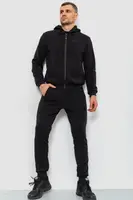 Спорт костюм мужской двухнитка, цвет черный, 119R200-2