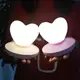 Силіконовий LED світильник-нічник з акумулятором Серце Білий