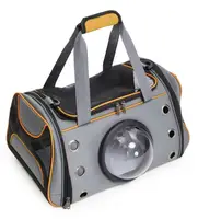 Сумка переноска для котів та собак 41x24x25 см CosmoPet CP-01 (S) Grey-Orange