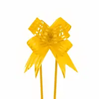 Бант-затяжка Lesko Gold 30 мм для упаковки подарков