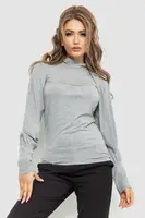 Кофта женская однотонная цвет серый 167R2135