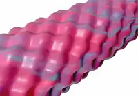Масажний ролик EasyFit Bubbles 45 см Рожевий-блакитний