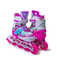 Розсувні ролики Scale Sports розмір 30-33 (колеса, що світяться). Rainbow Pink (1321129287)