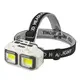 Фонарь налобный аккумуляторный Bailong HX-816S 2COB(white+red) с сенсорным датчиком влагозащита